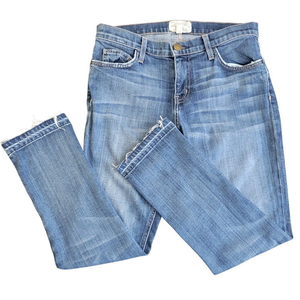 Current/Elliott The Cropped Straight Jean Court Coupe Droite Size 26